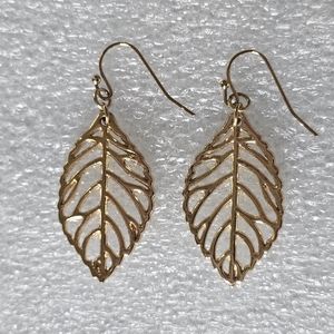 Lane Bryant Gold Tone Leaf Earrings